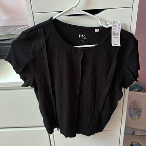 PACSUN Ribbed Cropped Tshirt